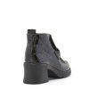 Woman 24hrs | Coconut Finish Patent Leather Ankle Boot Zipper Closure.