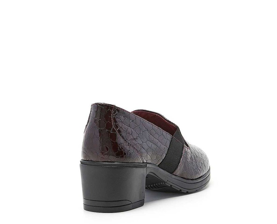 Woman 24hrs | Coconut Finish Patent Leather Moccasin Elastic Opening.