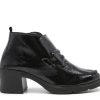 Woman 24hrs | Patent Leather Ankle Boot Instet Ornament.